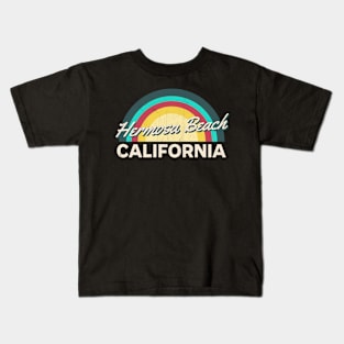 Hermosa Beach California Vintage Sunset Kids T-Shirt